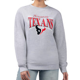 Houston Texans Starter Women's Arch Stripe Fleece Pullover Sweatshirt Gray | NFL