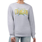 Los Angeles Chargers Starter Women's Arch Stripe Fleece Pullover Sweatshirt Gray | NFL