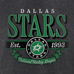 Dallas Stars Women's Retro Banner V-Neck T-Shirt - Charcoal - NHL