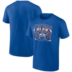 Edmonton Oilers Retro Cross Sticks T-Shirt - Royal - NHL