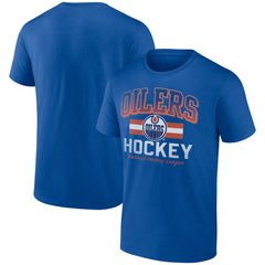 Edmonton Oilers Retro Stripe T-Shirt - Royal - NHL