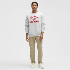 Detroit Red Wings lululemon Steady State Crew - Heathered Core Ultra Light Grey - NHL