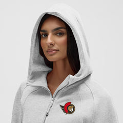 Ottawa Senators lululemon Women's Scuba Oversized Half-Zip Hoodie - Heathered Core Ultra Light Grey - NHL