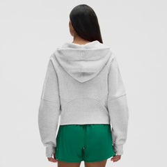 Vegas Golden Knights lululemon Women's Scuba Oversized Half-Zip Hoodie - Heathered Core Ultra Light Grey - NHL
