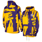 Los Angeles Lakers Unisex Courtside Club Premium Woven Full-Zip Hooded Jacket Purple - NBA