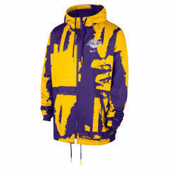 Los Angeles Lakers Unisex Courtside Club Premium Woven Full-Zip Hooded Jacket Purple - NBA