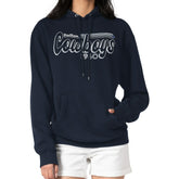 Dallas Cowboys Starter Women's Groovy Script Pullover Hoodie Navy | NFL