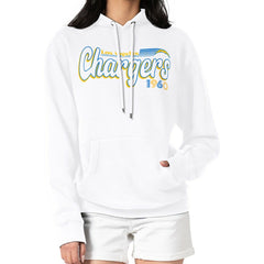 Los Angeles Chargers Starter Women's Groovy Script Pullover Hoodie White | NFL