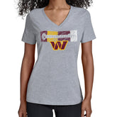 Washington Commanders Starter Women's Color Shading V-Neck T-Shirt Gray | NFL