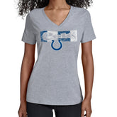 Indianapolis Colts Starter Women's Color Shading V-Neck T-Shirt Gray | NFL