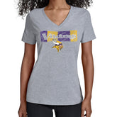 Minnesota Vikings Starter Women's Color Shading V-Neck T-Shirt Gray | NFL