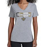 New Orleans Saints Starter Women's Color Shading V-Neck T-Shirt Gray | NFL