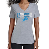 Detroit Lions Starter Women's Color Shading V-Neck T-Shirt Gray | NFL