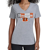 Cincinnati Bengals Starter Women's Color Shading V-Neck T-Shirt Gray | NFL