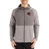Cincinnati Bengals Cutter & Buck Peshastin Eco Fleece Recycled Raglan Full-Zip Tri-Blend Hybrid Jacket Heather Gray | NFL
