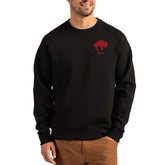 Buffalo Bills Cutter & Buck Throwback Roam Recycled Raglan Pullover Sweatshirt Black | NFL