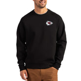 Kansas City Chiefs Cutter & Buck Primary Logo Roam Recycled Raglan Pullover Sweatshirt Black | NFL