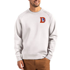 Denver Broncos Cutter & Buck Throwback Roam Recycled Raglan Pullover Sweatshirt Gray | NFL