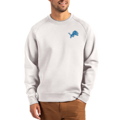 Detroit Lions Cutter & Buck Primary Logo Roam Recycled Raglan Pullover Sweatshirt Gray | NFL