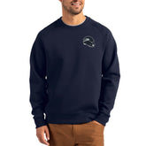 Seattle Seahawks Cutter & Buck Helmet Roam Recycled Raglan Pullover Sweatshirt College Navy | NFL