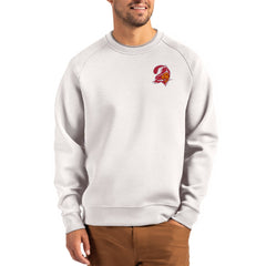 Tampa Bay Buccaneers Cutter & Buck Throwback Roam Recycled Raglan Pullover Sweatshirt Gray | NFL