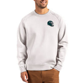 Philadelphia Eagles Cutter & Buck Helmet Roam Recycled Raglan Pullover Sweatshirt Gray | NFL