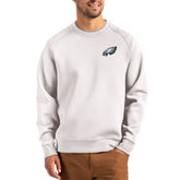 Philadelphia Eagles Cutter & Buck Primary Logo Roam Recycled Raglan Pullover Sweatshirt Gray | NFL