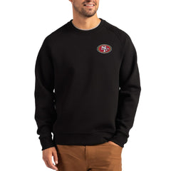 San Francisco 49ers Cutter & Buck Primary Logo Roam Recycled Raglan Pullover Sweatshirt Black | NFL