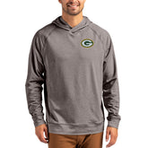 Green Bay Packers Cutter & Buck Adapt Knit Recycled Raglan Pullover Hoodie Heather Gray | NFL
