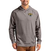 Jacksonville Jaguars Cutter & Buck Adapt Knit Recycled Raglan Pullover Hoodie Heather Gray | NFL