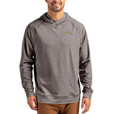 Los Angeles Chargers Cutter & Buck Adapt Knit Recycled Raglan Pullover Hoodie Heather Gray | NFL