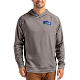 Seattle Seahawks Cutter & Buck Adapt Historic Knit Recycled Raglan Pullover Hoodie Heather Gray | NFL