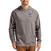 New England Patriots Cutter & Buck Adapt Historic Knit Recycled Raglan Pullover Hoodie Heather Gray | NFL