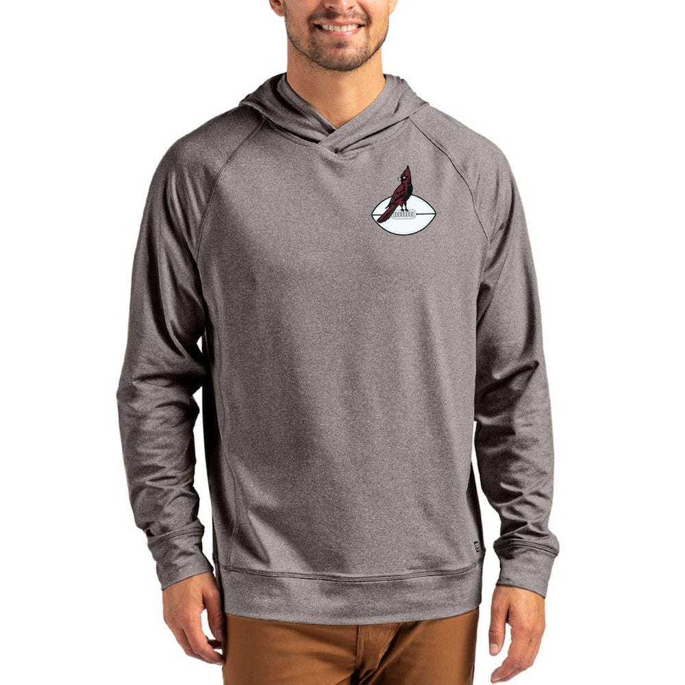 Arizona Cardinals Cutter & Buck Adapt Historic Knit Recycled Raglan Pullover Hoodie Dark Heather Gray | NFL
