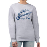 Seattle Seahawks G-III 4Her by Carl Banks Women's Distressed Graphics Fleece Pullover Sweatshirt Gray | NFL