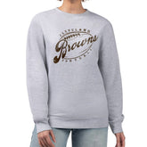 Cleveland Browns G-III 4Her by Carl Banks Women's Distressed Graphics Fleece Pullover Sweatshirt Gray | NFL