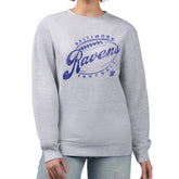 Baltimore Ravens G-III 4Her by Carl Banks Women's Distressed Graphics Fleece Pullover Sweatshirt Gray | NFL