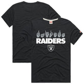 Las Vegas Raiders Homage Unisex NFL ASL Collection by Love Sign Tri-Blend T-Shirt Black | NFL
