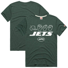 New York Jets Homage Unisex NFL ASL Collection by Love Sign Tri-Blend T-Shirt Green | NFL