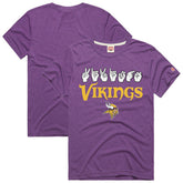 Minnesota Vikings Homage Unisex NFL ASL Collection by Love Sign Tri-Blend T-Shirt Purple | NFL
