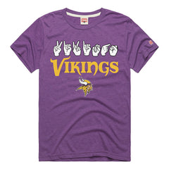 Minnesota Vikings Homage Unisex NFL ASL Collection by Love Sign Tri-Blend T-Shirt Purple | NFL