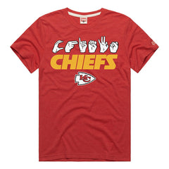 Kansas City Chiefs Homage Unisex NFL ASL Collection by Love Sign Tri-Blend T-Shirt Red | NFL