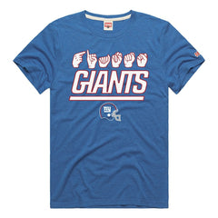 New York Giants Homage Unisex NFL ASL Collection by Love Sign Tri-Blend T-Shirt Royal | NFL