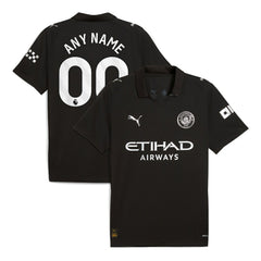 Manchester City 2025/26 Away Replica Custom Jersey Black | Puma Sale