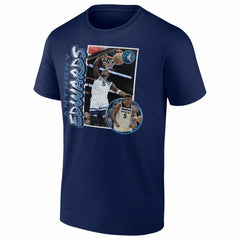Anthony Edwards Minnesota Timberwolves '90s Player Graphic T-Shirt Navy - NBA