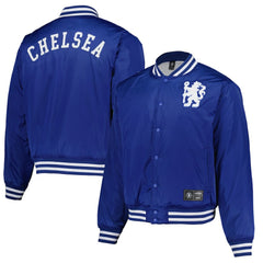 Chelsea Collegiate Sateen Full-Snap Jacket Royal | Fanatics discount