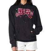 Arizona Cardinals Starter Women's Fireworks Fleece Pullover Hoodie Black | NFL