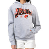 Cleveland Browns Starter Women's Fireworks Fleece Pullover Hoodie Gray | NFL