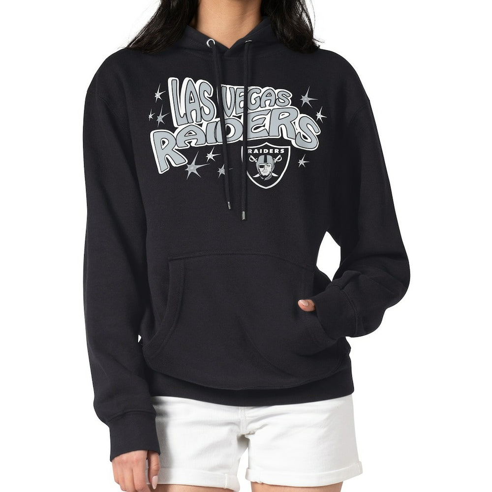 Las Vegas Raiders Starter Women's Fireworks Fleece Pullover Hoodie Black | NFL