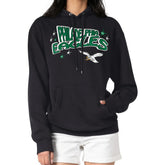 Philadelphia Eagles Starter Women's Fireworks Fleece Pullover Hoodie Black | NFL